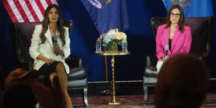 South Dakota Gov. Kristi Noem joins Tudor Dixon in Michigan to talk election stakes