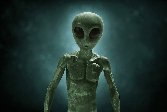 The findings are sure to be a surprise to residents of Nevada, home to the legendary classified US Air Force base and UFO mainstay Area 51: their state did not even crack the Top 10 in this new study. Above, an alien or an extraterrestrial man (artist's depiction)