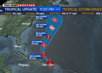 Tracking tropics | Tropical Storm Ernesto forms in the Atlantic, warnings issued from Leeward Islands to Puerto Rico