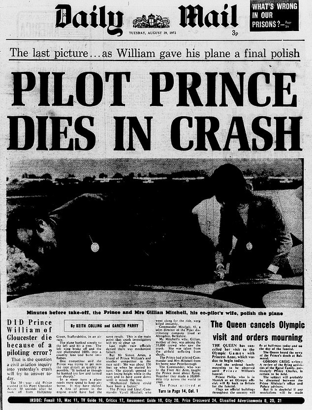 How the Daily Mail covered Prince William's fatal air crash