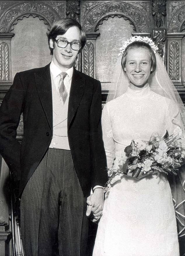 Prince Richard and his bride Birgitte seen on their wedding day in July 1972 at St Andrew's Church, Barnwell, Northamptonshire. This was just weeks before the death of his  brother