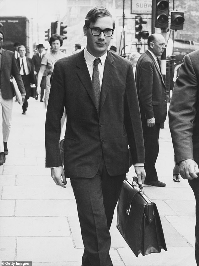 Prince Richard, later the Duke of Gloucester, on his way to his job at the Ministry of Public Building and Works in 1966