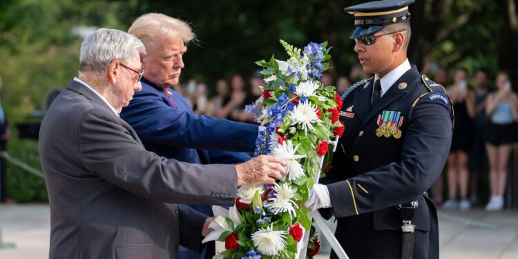 Trump lays wreath to mark 3 years since Kabul airport attack that killed US troops