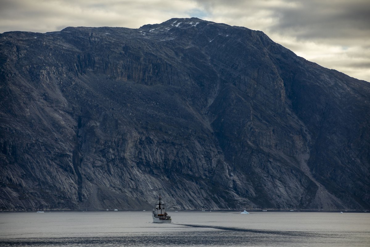 US Coast Guard Cutter Transits Near Greenland