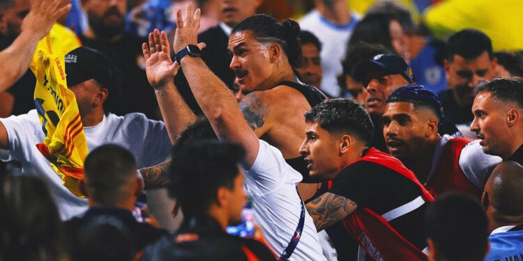 Several Uruguay players suspended for Copa América brawl, including Darwin Nuñez