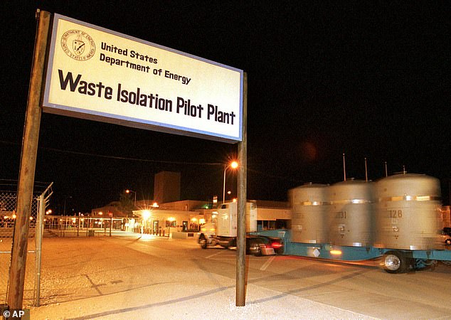 In this March 1999 photo, the first load of nuclear waste arrives at the Waste Isolation Pilot Plant site in Carlsbad, New Mexico from Los Alamos National Laboratory