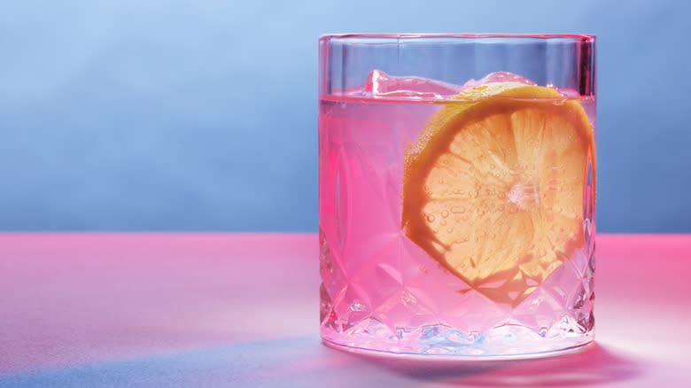 Pink cocktail