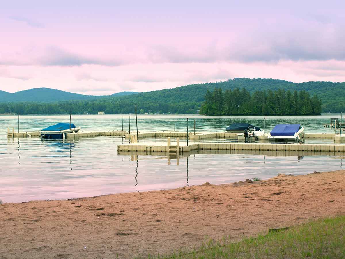 beaches in new york state Adirondack scene