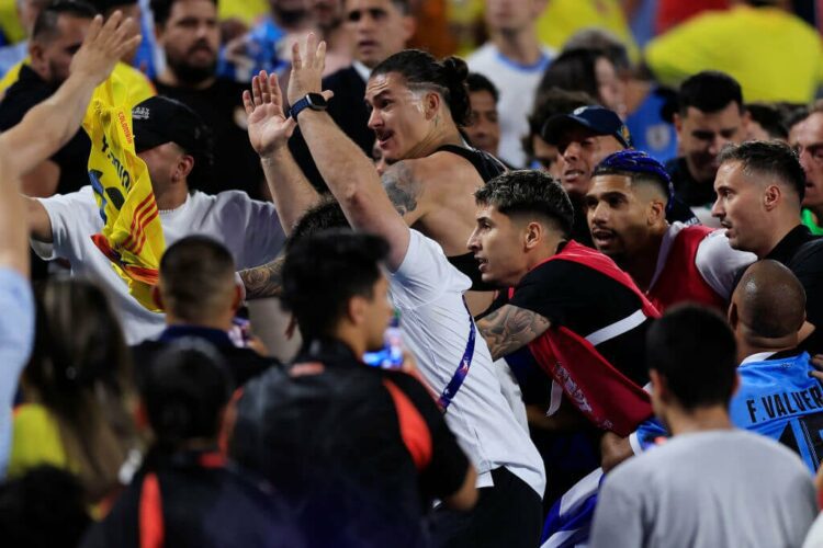 Darwin Nunez among five Uruguay players given bans for Copa America melee with Colombia fans