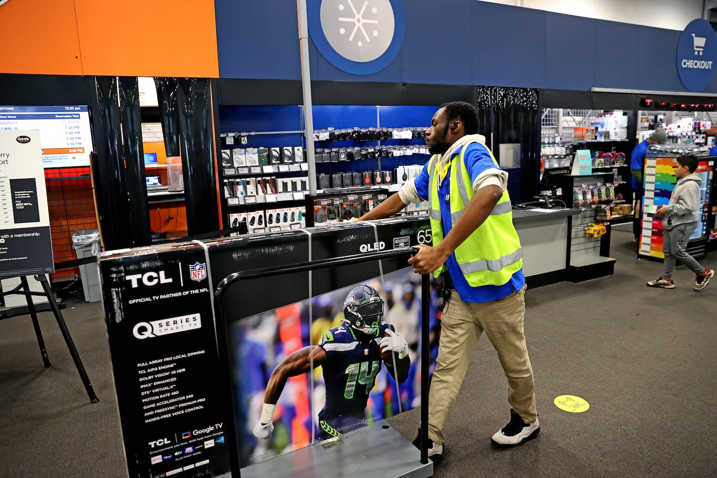 A view inside the Best Buy store in the Watertown Mall on Nov. 22, 2023.