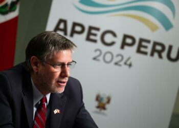 Peruvian Ambassador to Korea Paul  Duclos speaks of the significance of the Asia-Pacific Economic Cooperation Forum  being hosted in the South American country during an interview with The Korea Times in April, 2024. Korea Times photo by Choi Won-suk