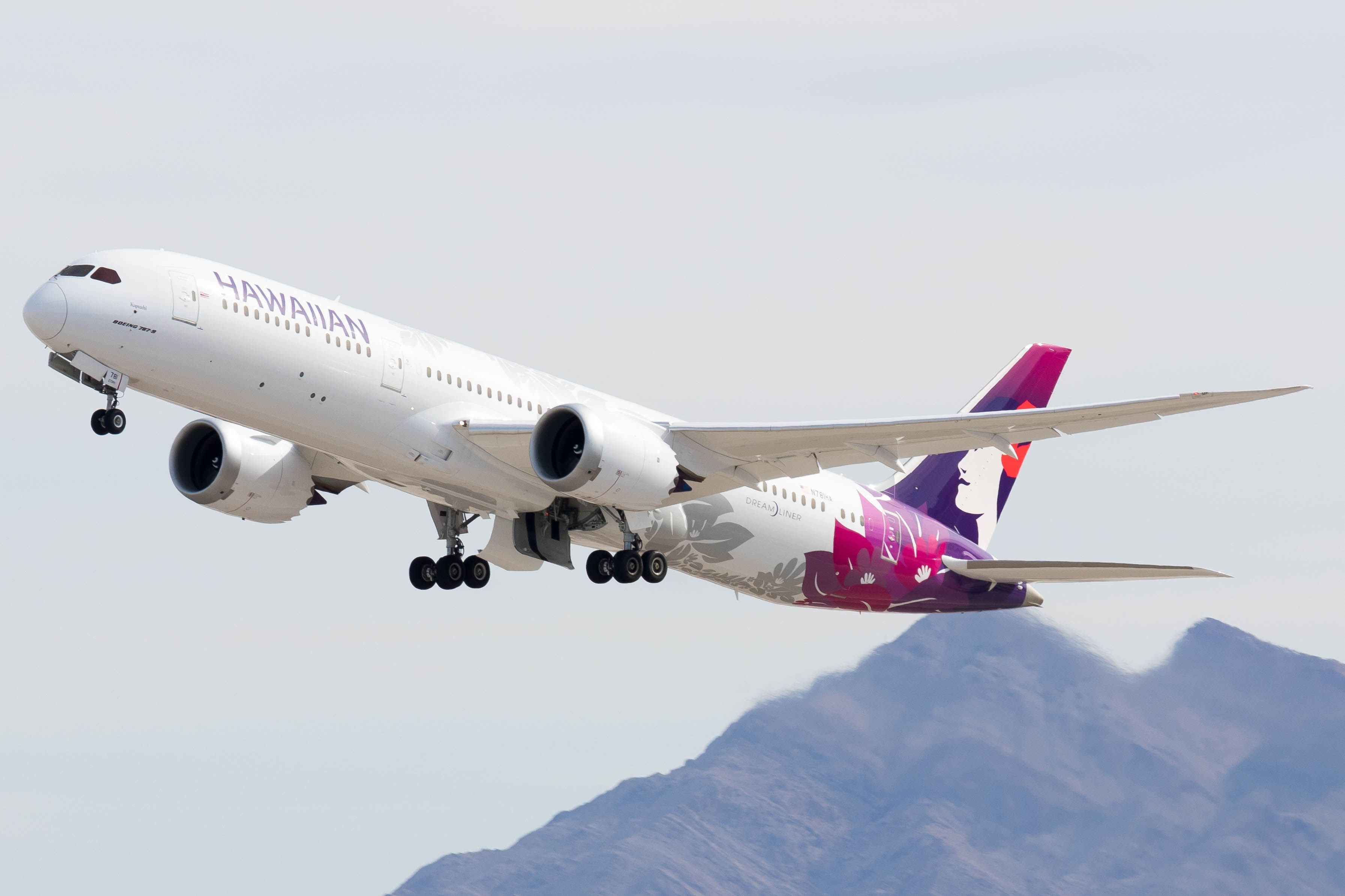 Hawaiian Airlines Boeing 787-9 departing LAS