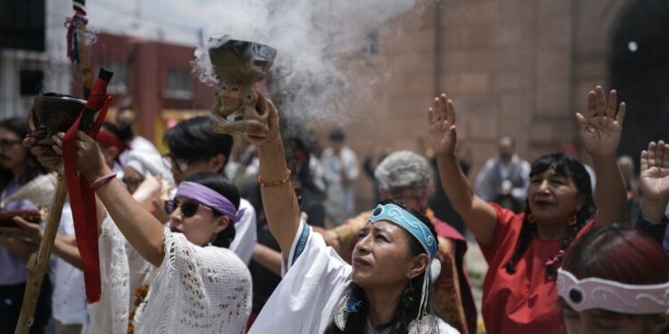 An offering, a fire, a prayer. How a Mexico City community celebrates its pre-Hispanic origins