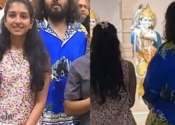 Anant and Radhika Ambani share a spiritual moment during a Panama temple visit