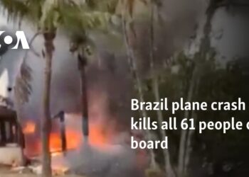 Brazil plane crash kills all 61 people on board