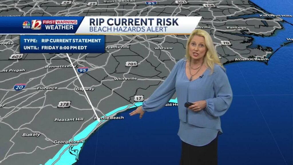 Category Two Hurricane Ernesto near Bermuda, rip current risks along North Carolina Coast