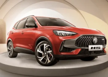 MG Motors car on display