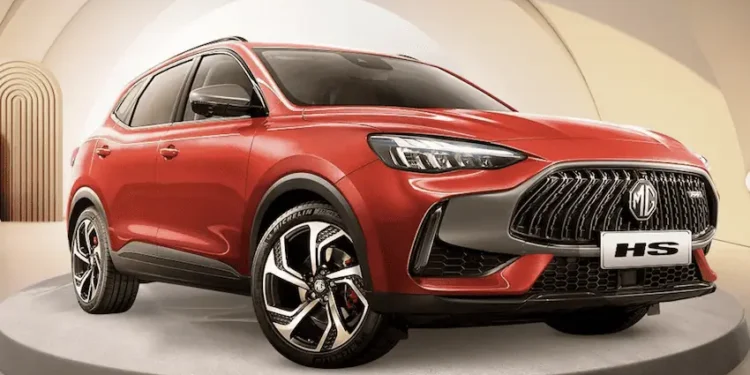 MG Motors car on display