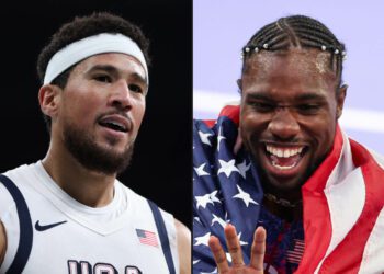 Devin Booker disagrees with Noah Lyles’ NBA comments but says 100m win was ‘great for America’