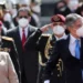 EPA Ecuador;s President-elect Guillermo Lasso (R), accompanied by his wife Maria De Lourdes Alcivar (L), arrives for his inauguration ceremony at the headquarters of the National Assembly in Quito, Ecuador, 24 May 2021.