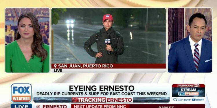 Flooding, power outages reported as Tropical Storm Ernesto lashes Puerto Rico