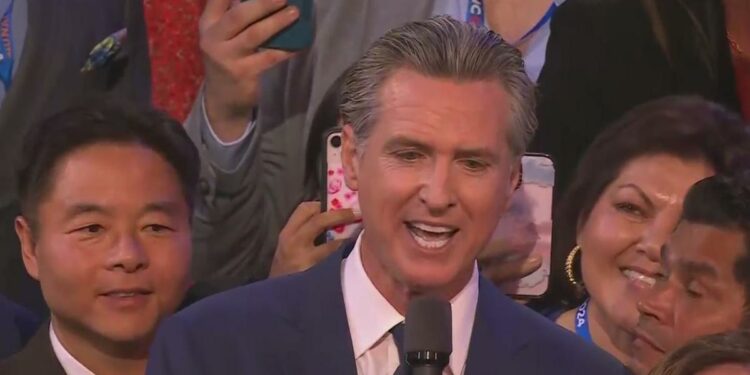 Gov. Gavin Newsom delivers California's delegates to Kamala Harris at DNC, sealing her nomination