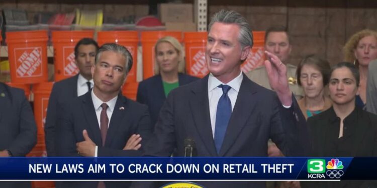 Gov. Newsom signs new California laws to crack down on retail theft