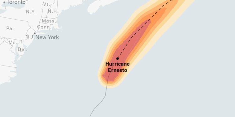 Hurricane Ernesto Tracker: Latest Forecast and Maps