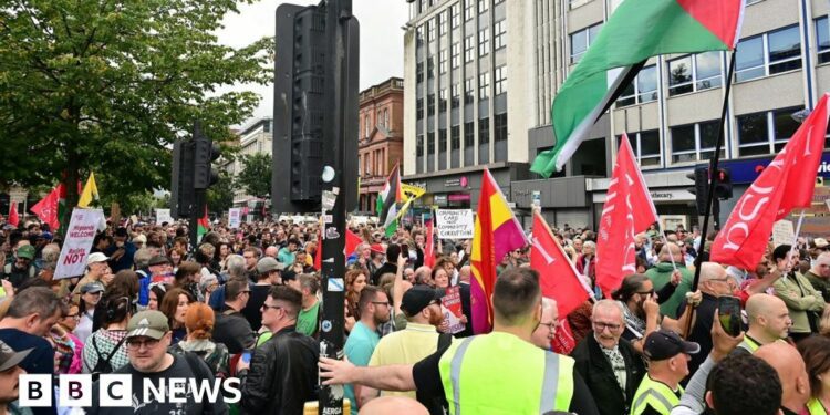 In pictures: Protestors and police at Belfast City Hall