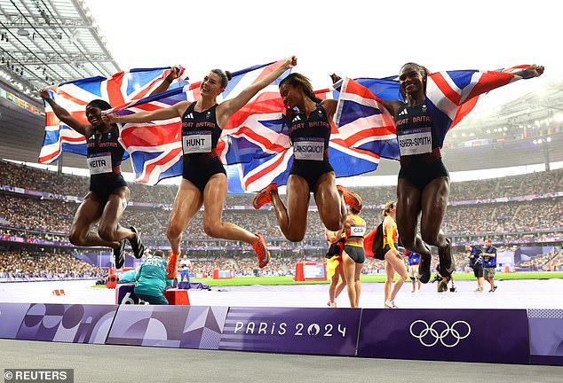 Team GB secured silver in the women's 4x100m relay after back-to-black Olympic bronze medals in the event