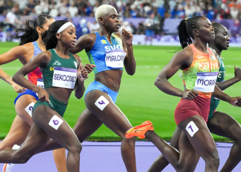 Maloney, an All-American at Arkansas, inspires her small home nation at Paris Games