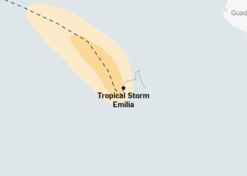 Map: Tracking Tropical Storm Emilia