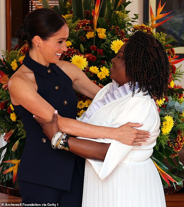 The Duchess of Sussex with Colombia Vice President Francia Marquez