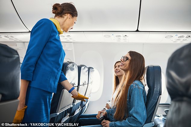 A plane passenger has detailed the shocking incident that occurred when she sat in between a couple - adding that she spent the entirety of the flight being 'rudely' criticized (stock image)