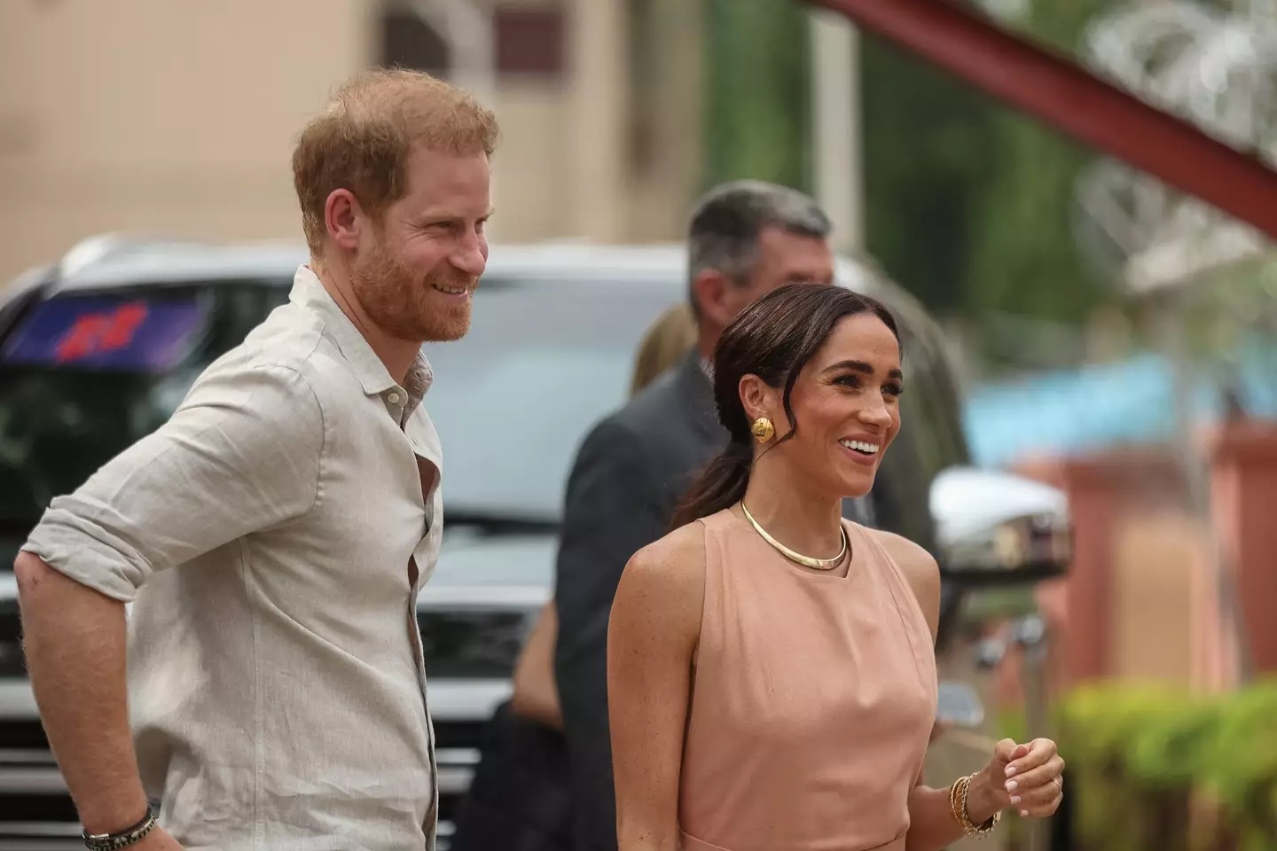 The Sussexes will travel to Colombia this Thursday. (KOLA SULAIMON/AFP via Getty Images)