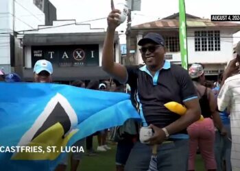 Saint Lucia celebrates first ever Olympic gold after Julien Alfred takes women’s 100m title in Paris