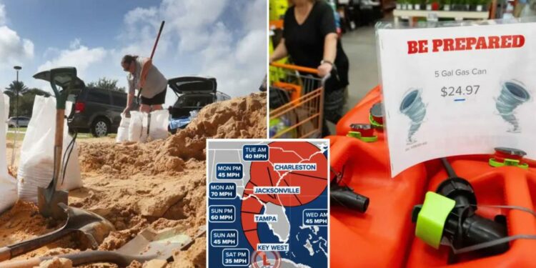 Southeastern US coast forecast to feel wrath of likely Tropical Storm Debby next week