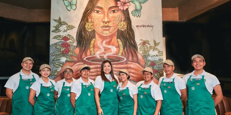Starbucks opens first store in Ecuador.
