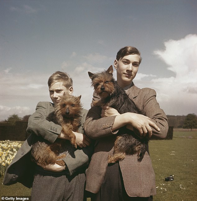 Prince Richard pictured with his elder brother, Prince William,  in 1958. William was killed in a plane crash in 1972