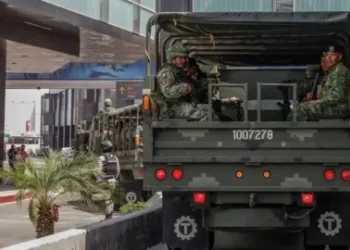EPA Members of the Army and the National Guard are deployed in Tijuana, Baja California state, Mexico, 13 August 2022