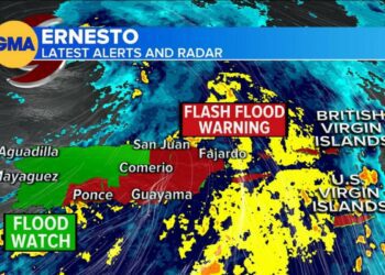Tropical Storm Ernesto batters Puerto Rico