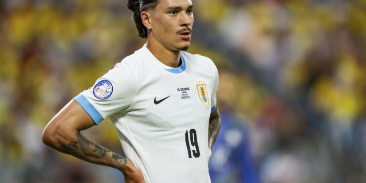 Uruguay: CONMEBOL suspende por 5 partidos a Darwin Núñez por incidentes en Copa América