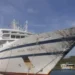 Columbia Cruise Services Damaged bow of the RCGS Resolute following collision with Venezuelan navy vessel off La Tortuga Island