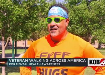 Veteran walks across America to raise mental health awareness