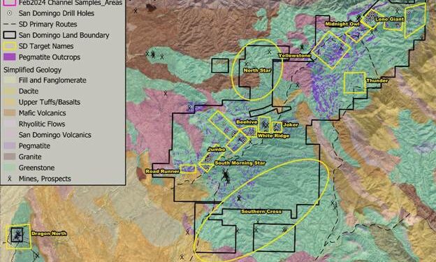 Bradda Head Lithium Ltd Announces Channel Sample Results at San Domingo Project