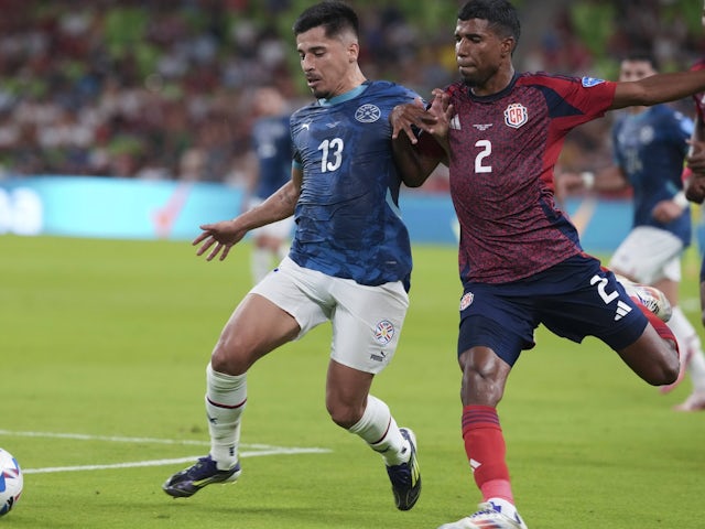 Gerald Taylor in action for Costa Rica at the Copa America on July 2, 2024