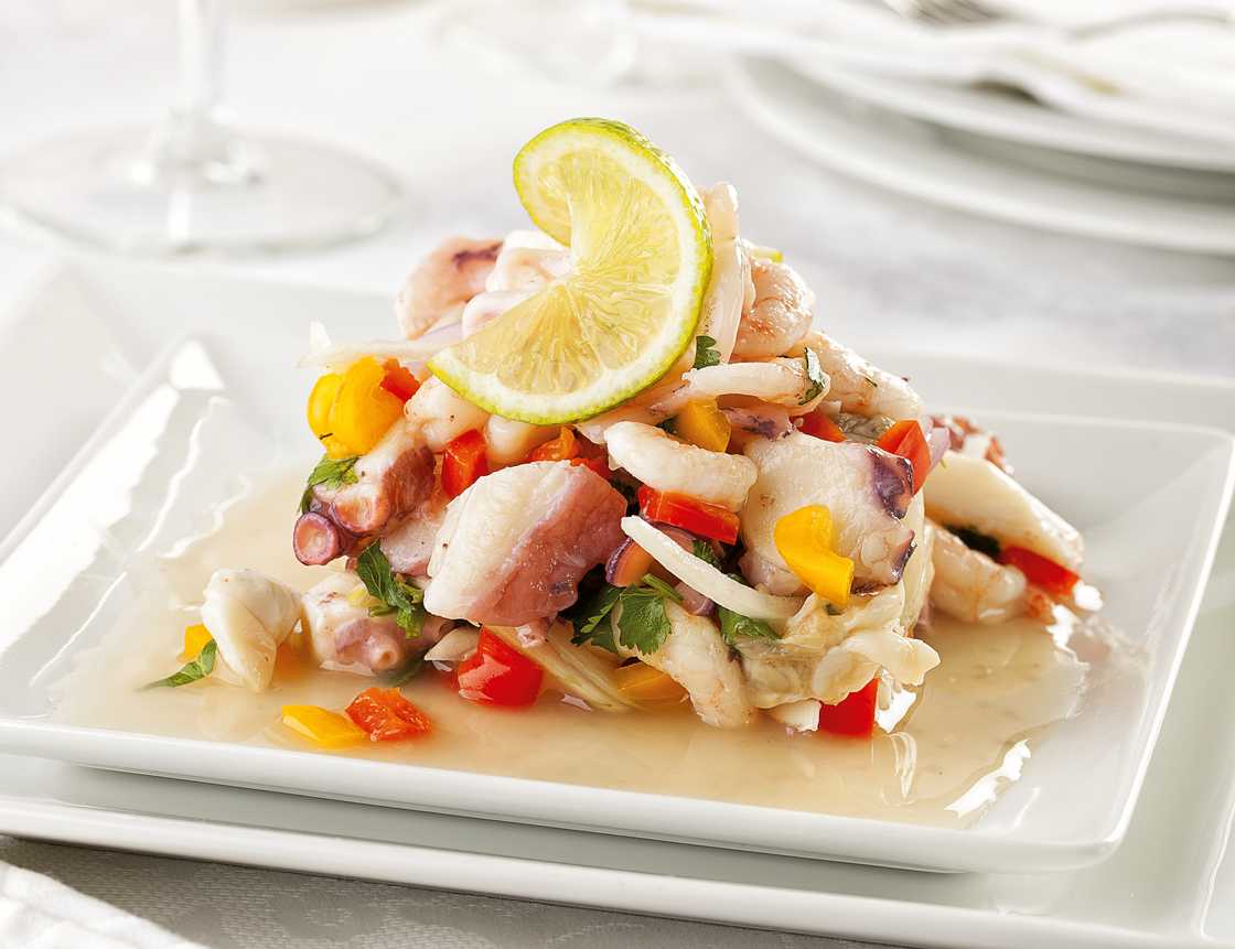 Authentic Peruvian seafood ceviche