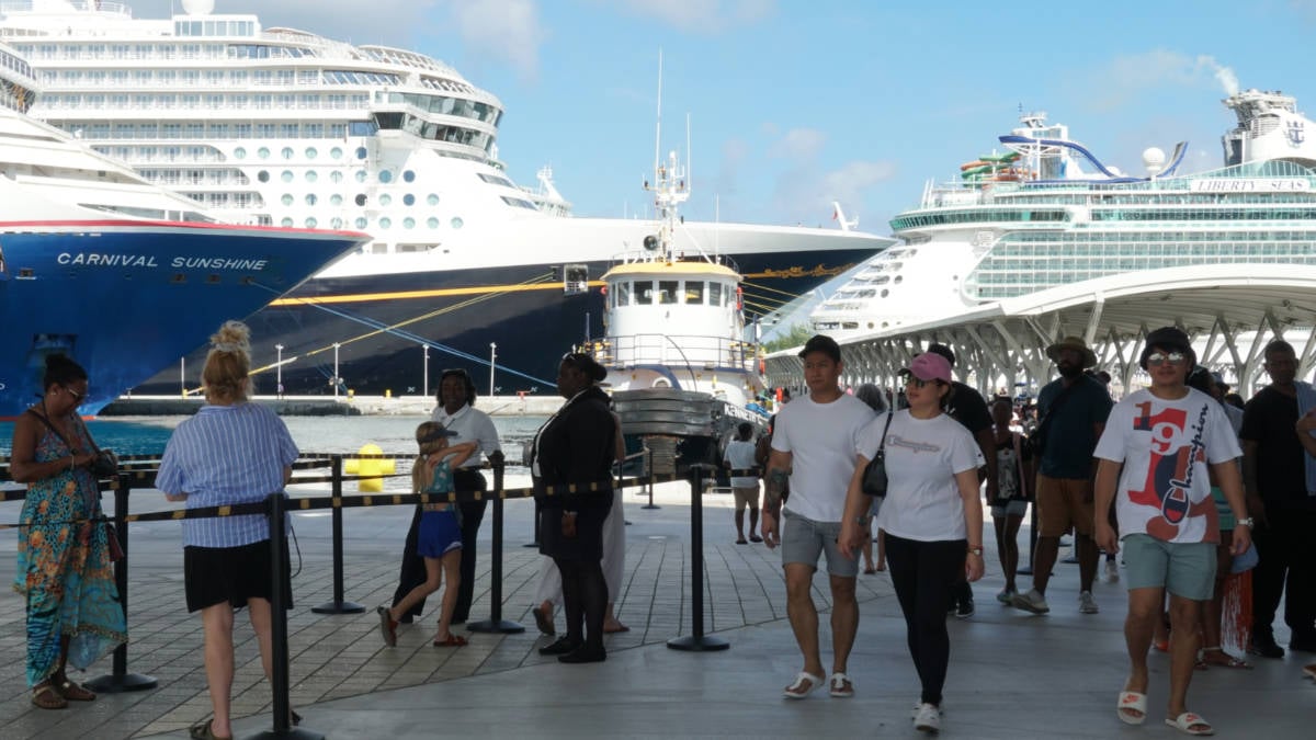 Cruise Passengers in Nassau, Bahamas