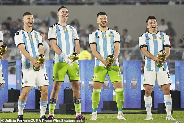 The goalkeeper, alongside some of his international team-mates, recreated the gesture back in 2023