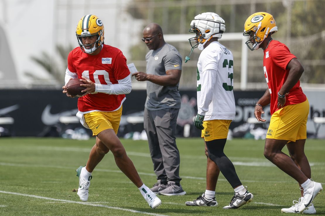 Jordan Love (L) is the main catalyst of the Packers offense.